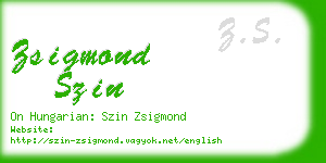 zsigmond szin business card